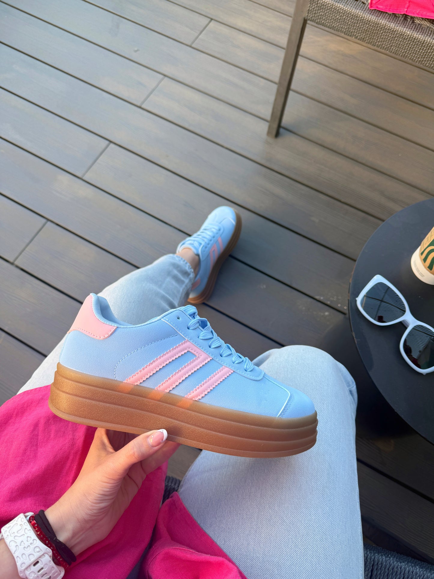 Zapatillas Samba Celeste