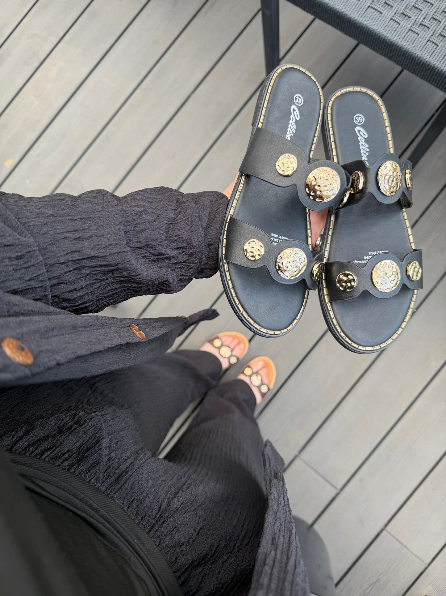 Sandalias G2521- Negro