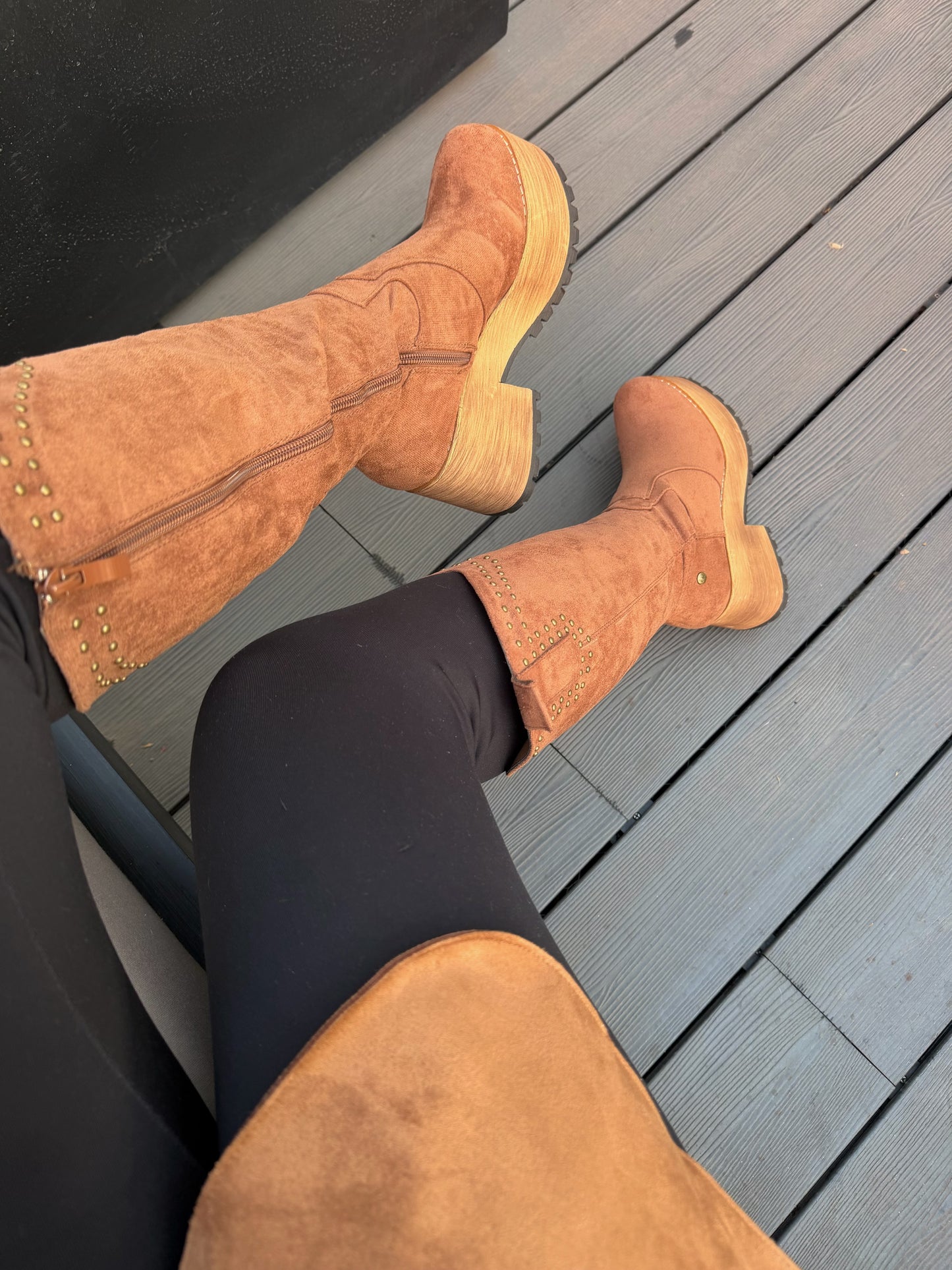 Bota larga R63 - Café