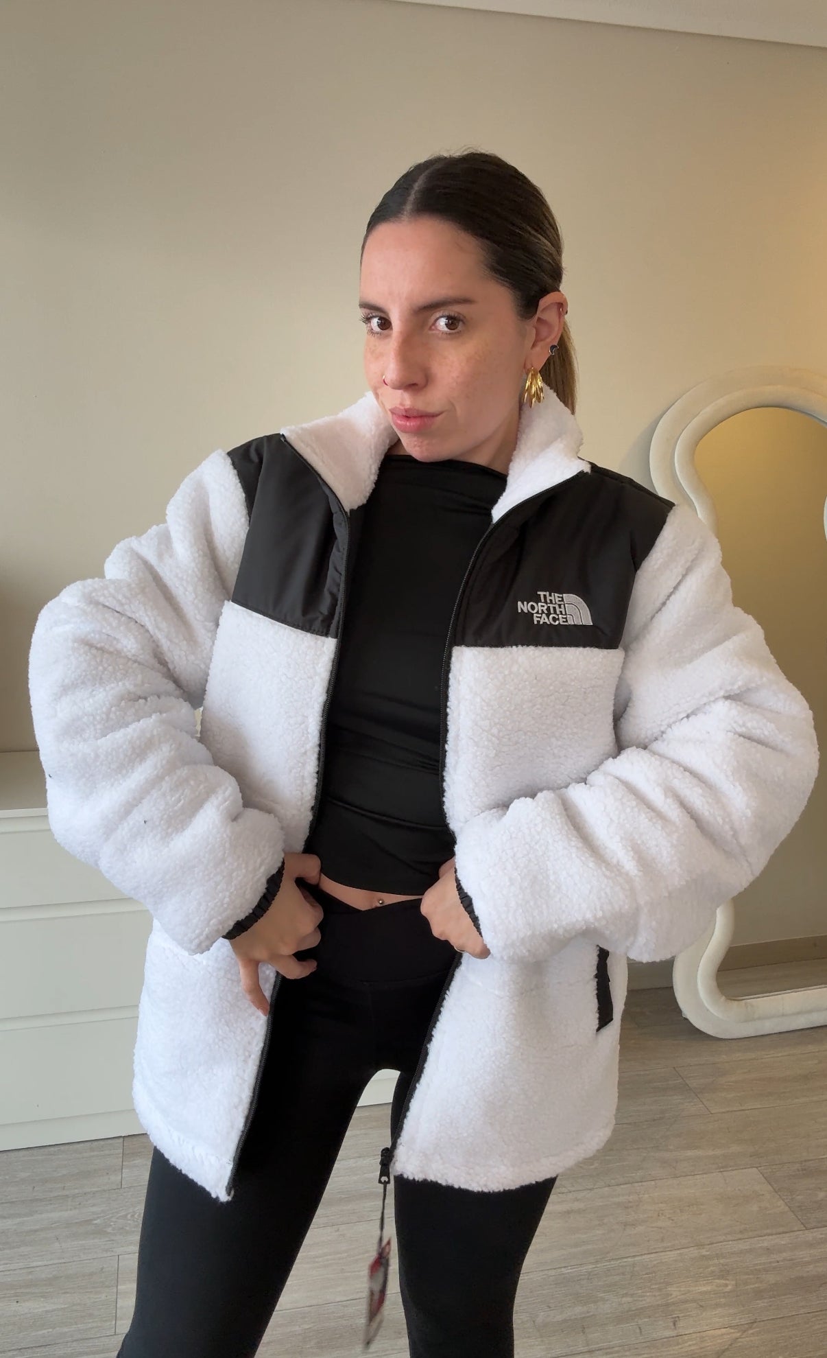 Parka TEDDY blanca TNF