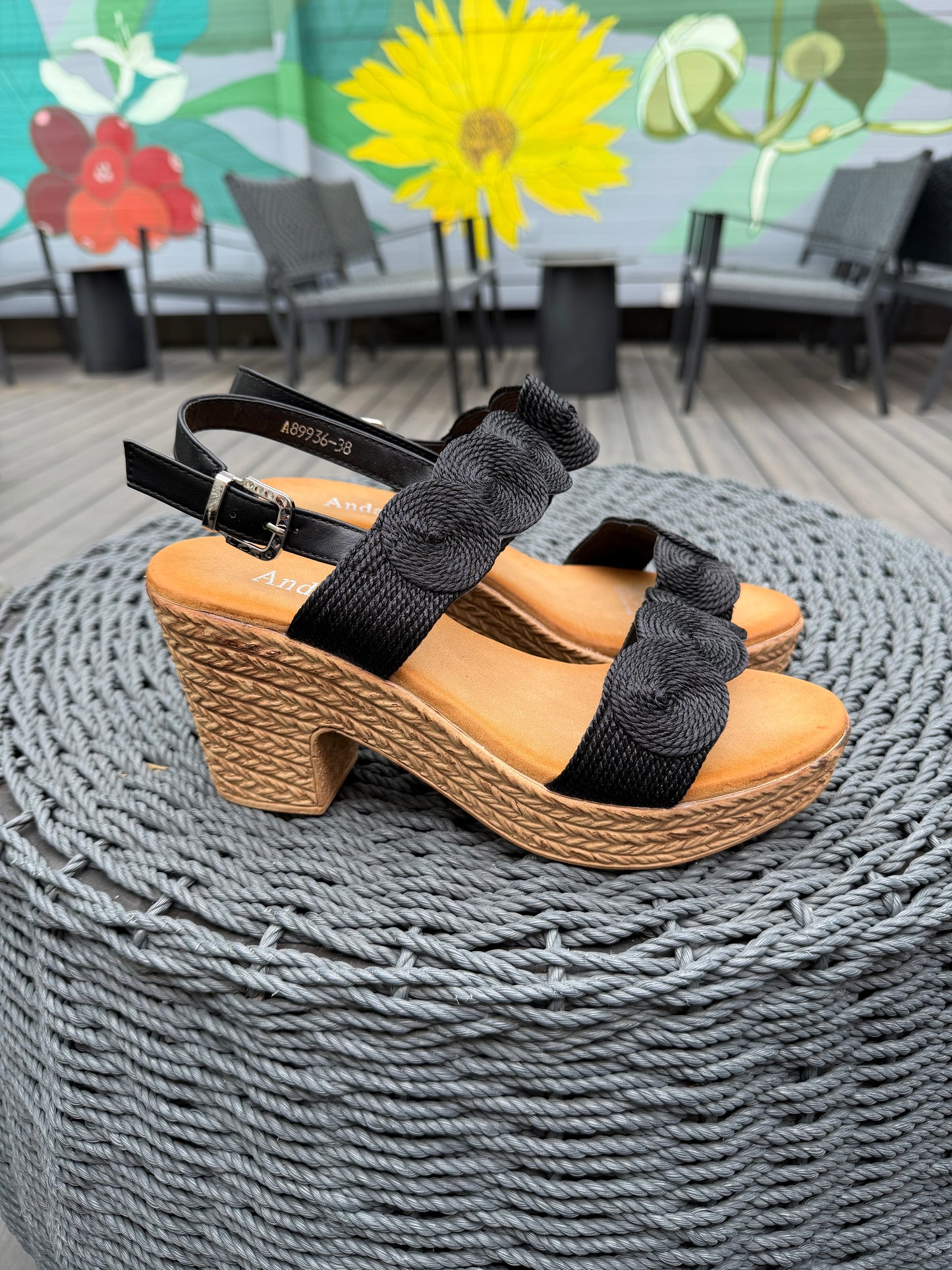 Sandalia A89936- Negro