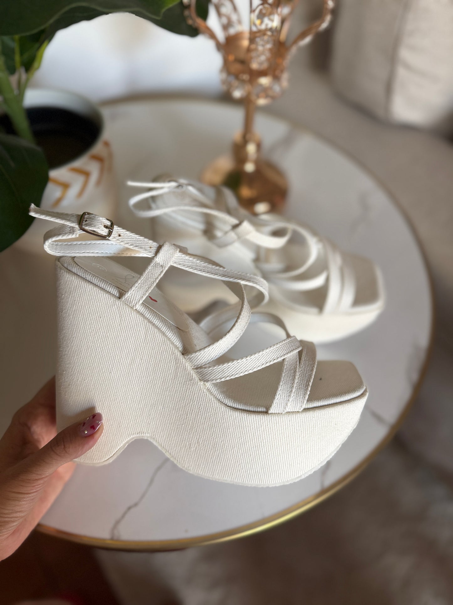 Sandalias de mujer- Blanco