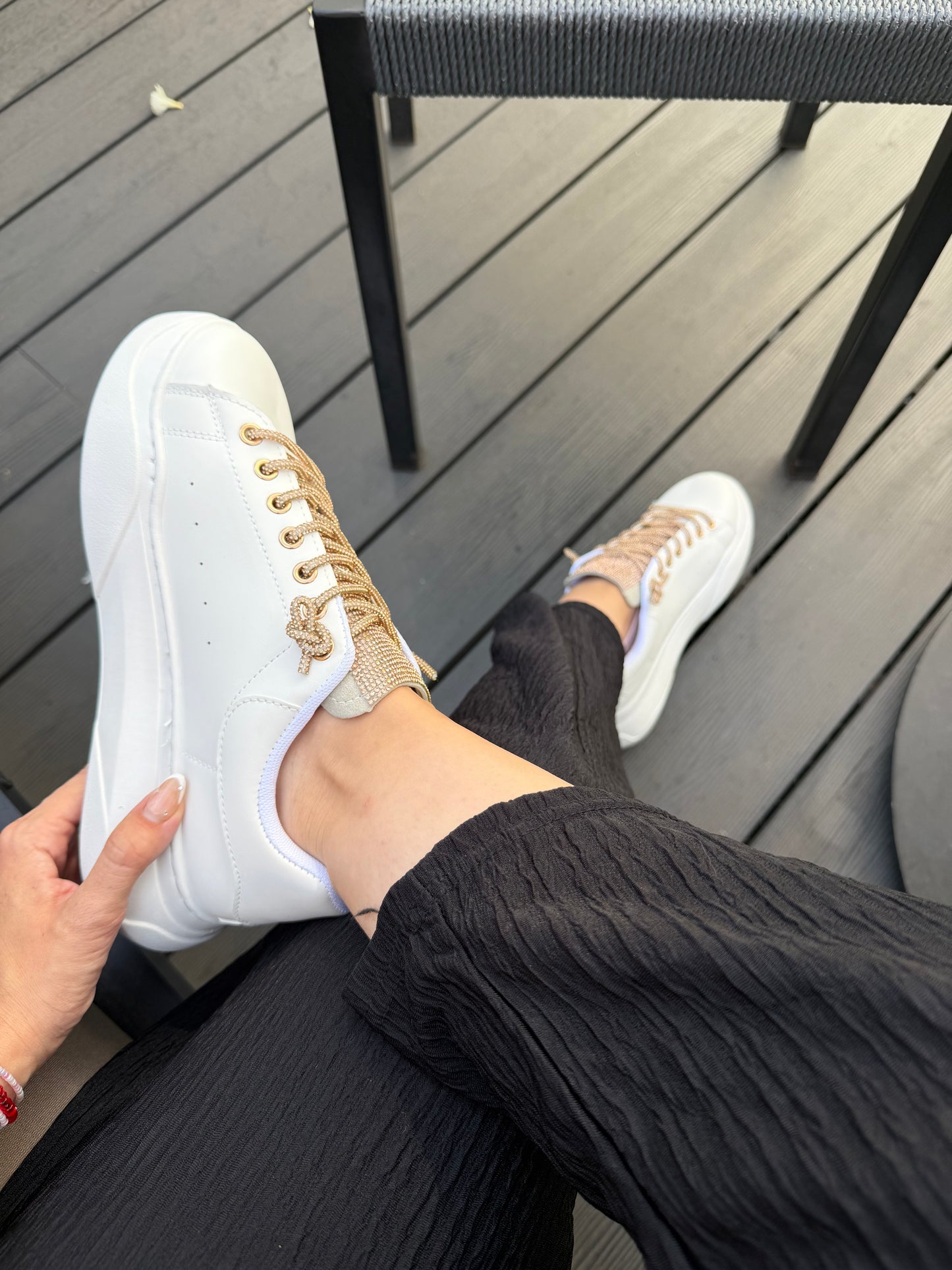 Zapatillas brillantes GB308- Dorada