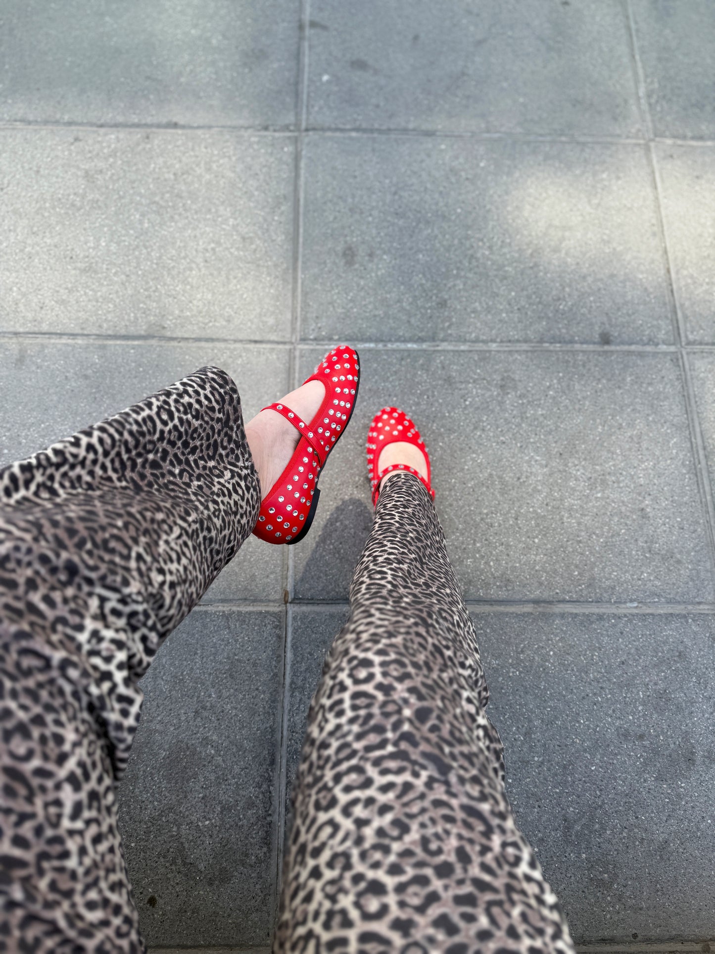 Ballerinas Brillo Roja