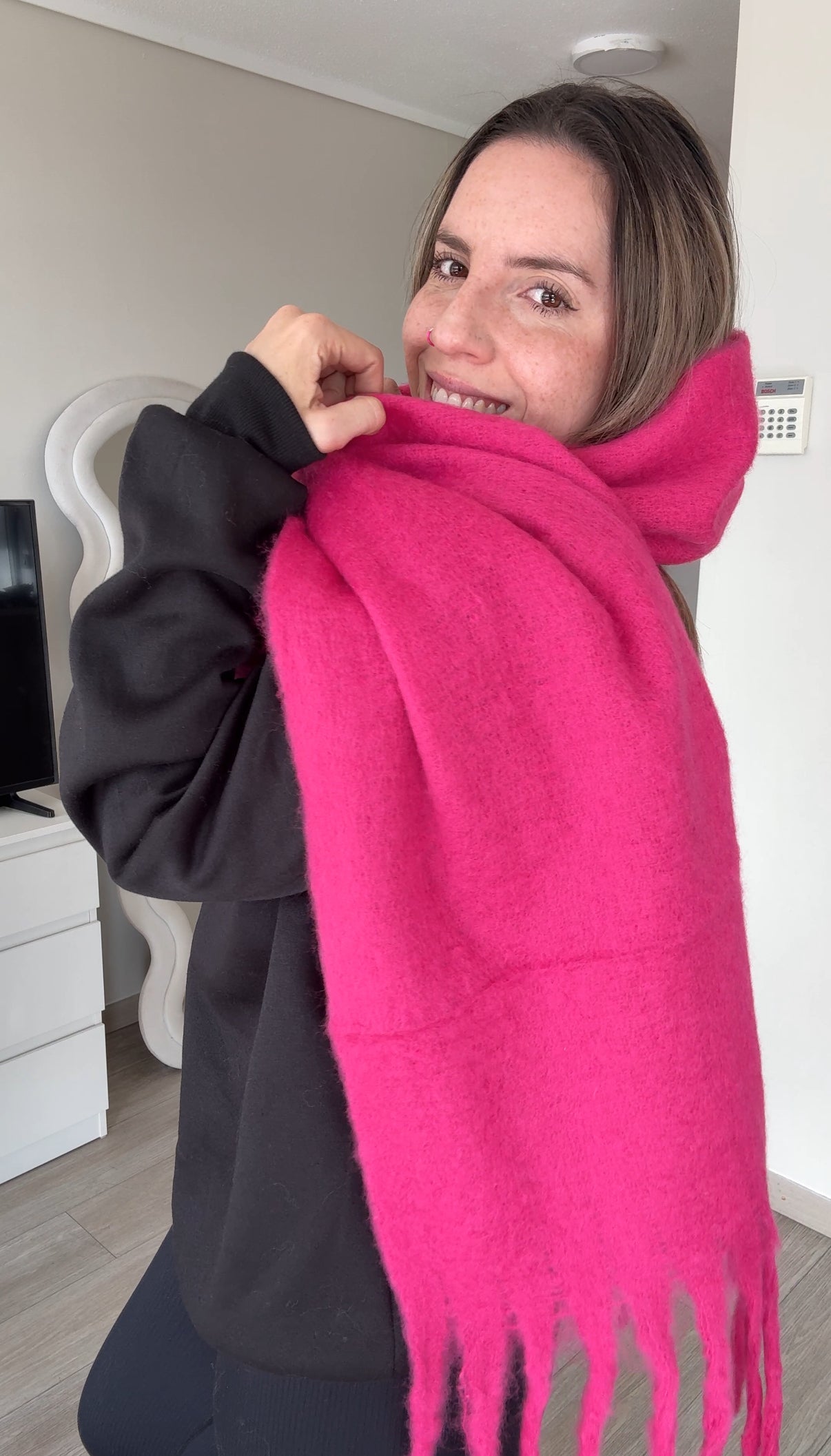 MAXI Bufanda fucsia