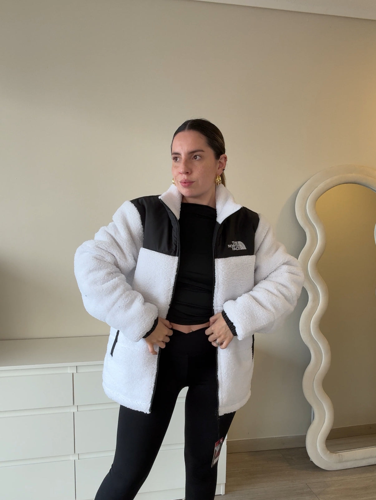 Parka TEDDY blanca TNF