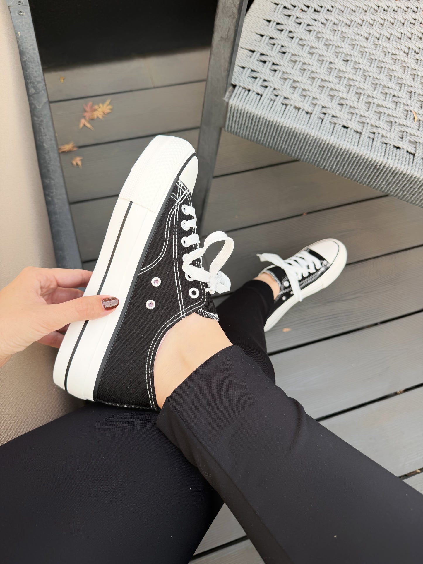Zapatillas Lona negra - 2J04-1