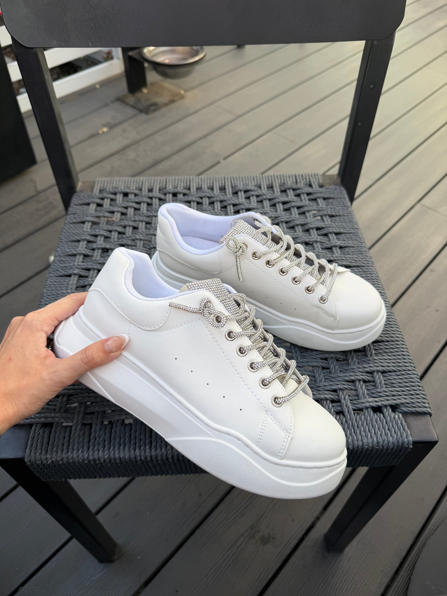 Zapatillas brillante GB308- Plateada