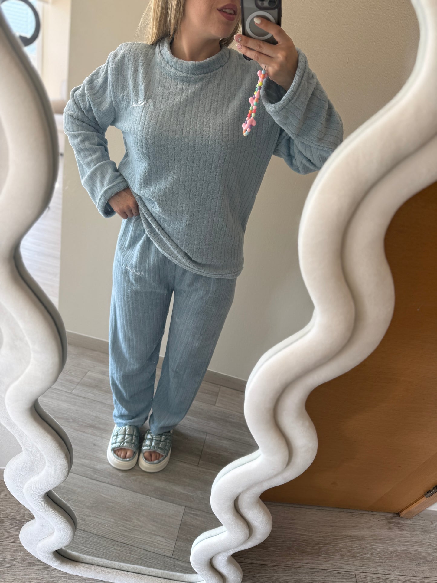 Pijama de polar Azul