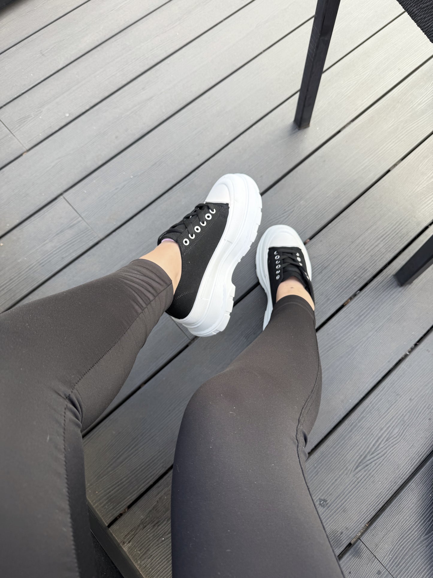 Zapatilla estilo converse 3F02 - Negra