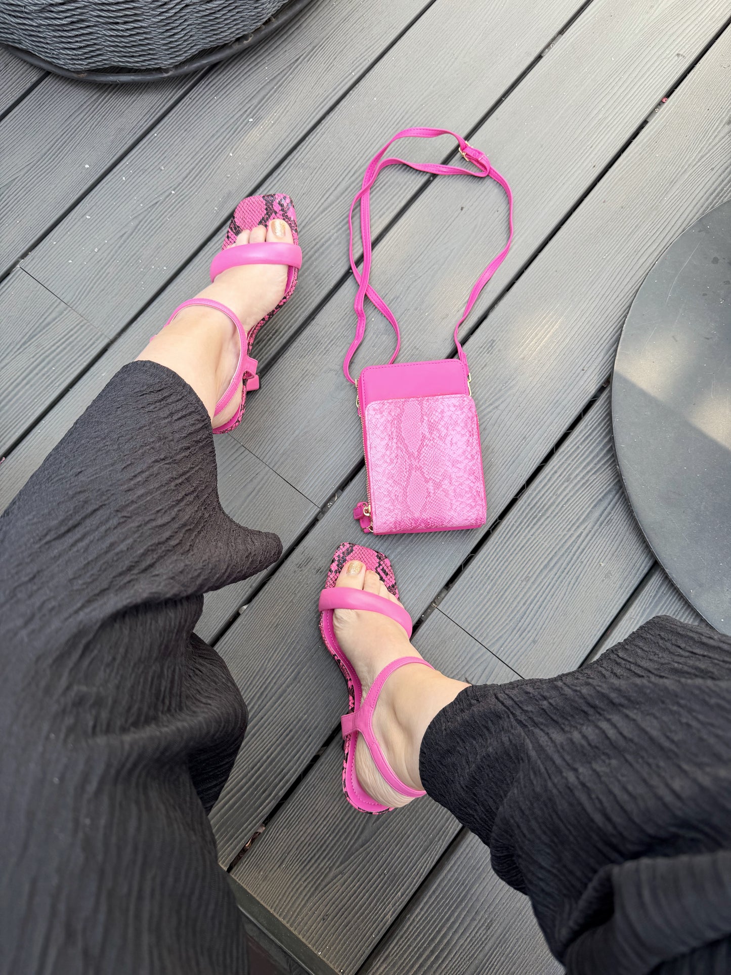 Sandalia serpiente ZD-66- Fucsia