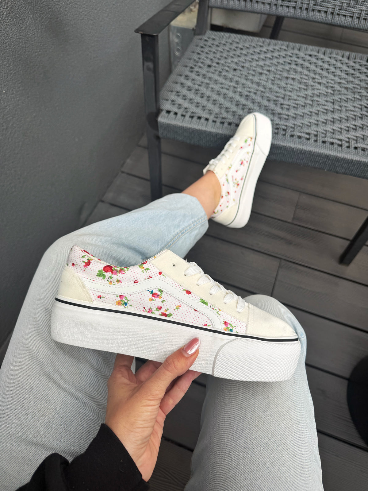 Zapatilla estilo Vans D09 - Blanca