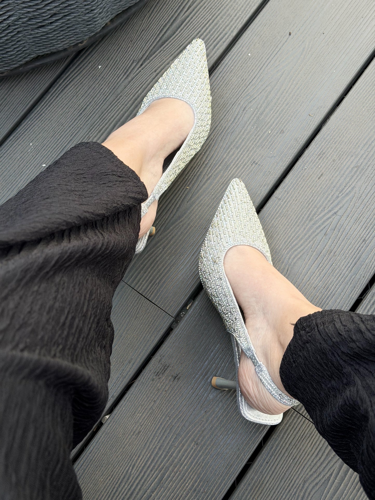 Puntillas brillo SLO28 - PLATEADO