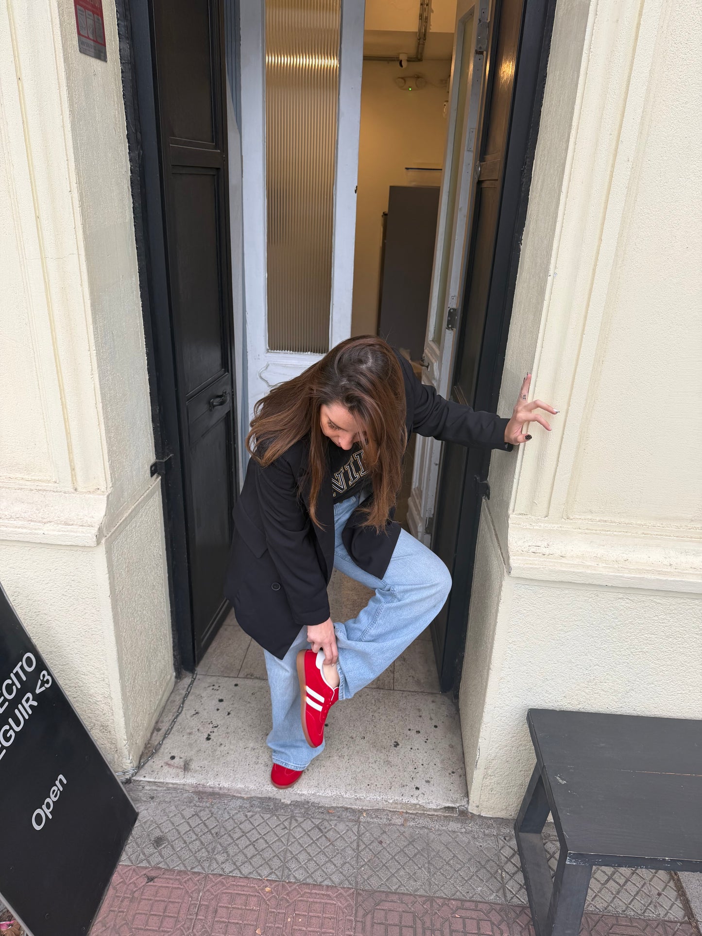 Zapatillas estilo Samba Roja