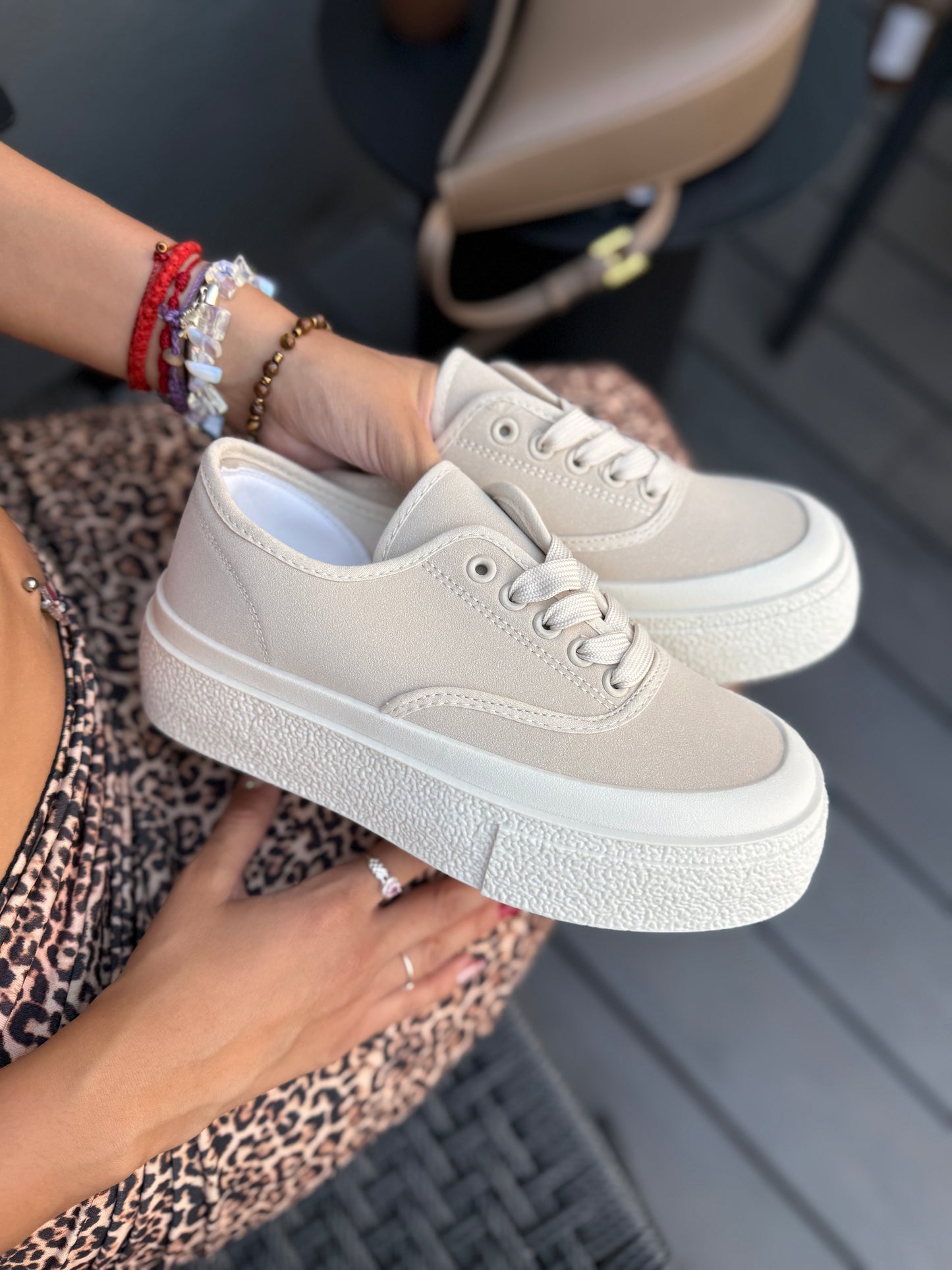 Zapatillas de mujer - Beige