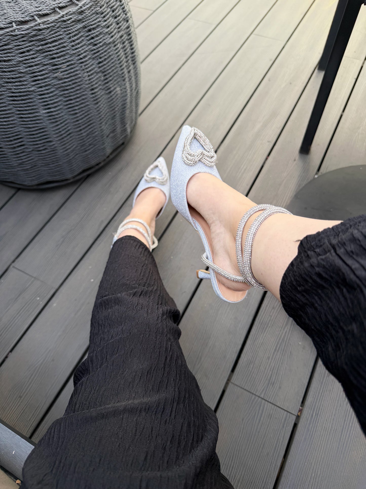 Puntilla corazón KV-134 - Plateado