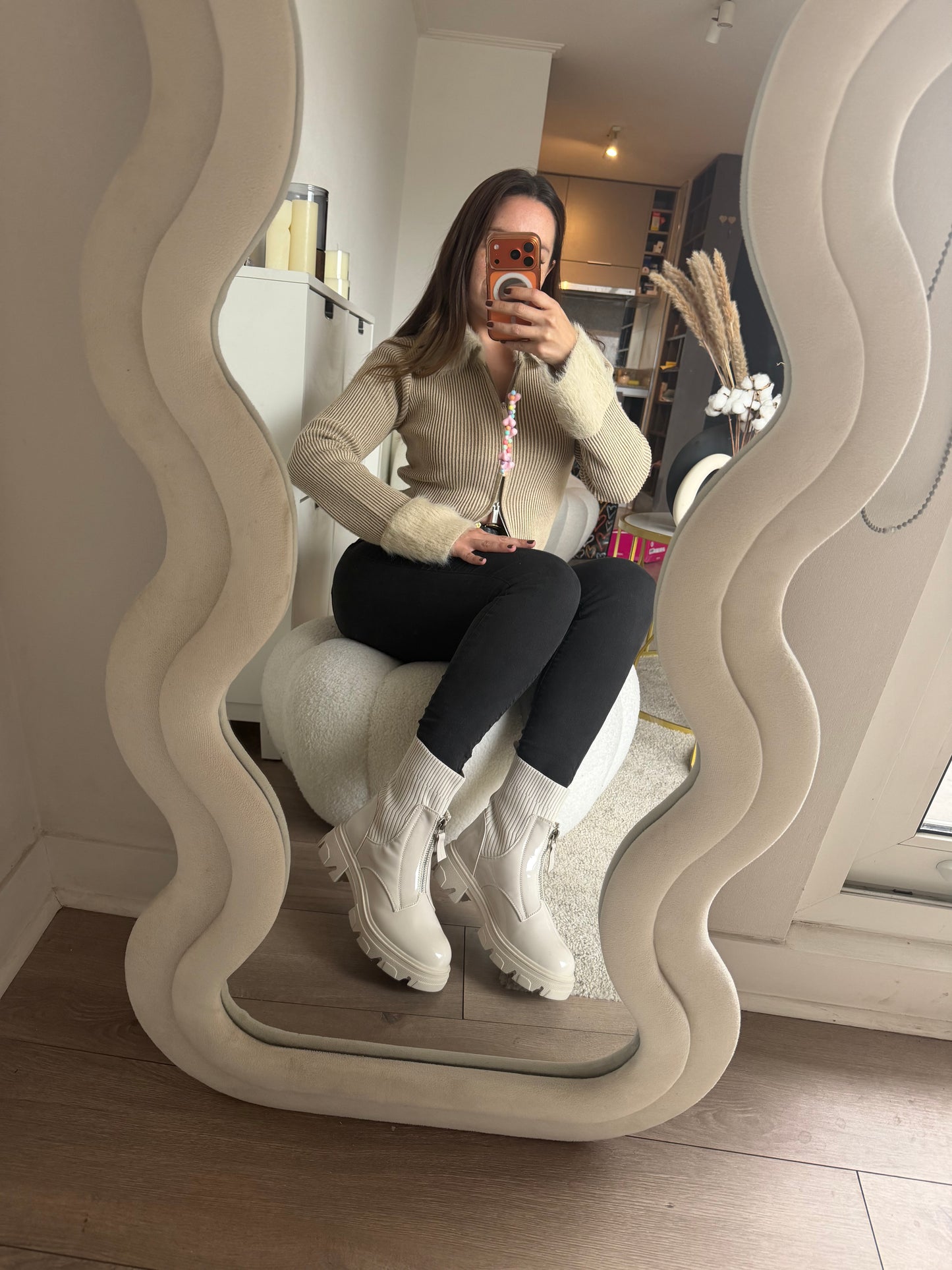 Botines beige