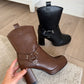 Botas 708-2 - Café y Negro