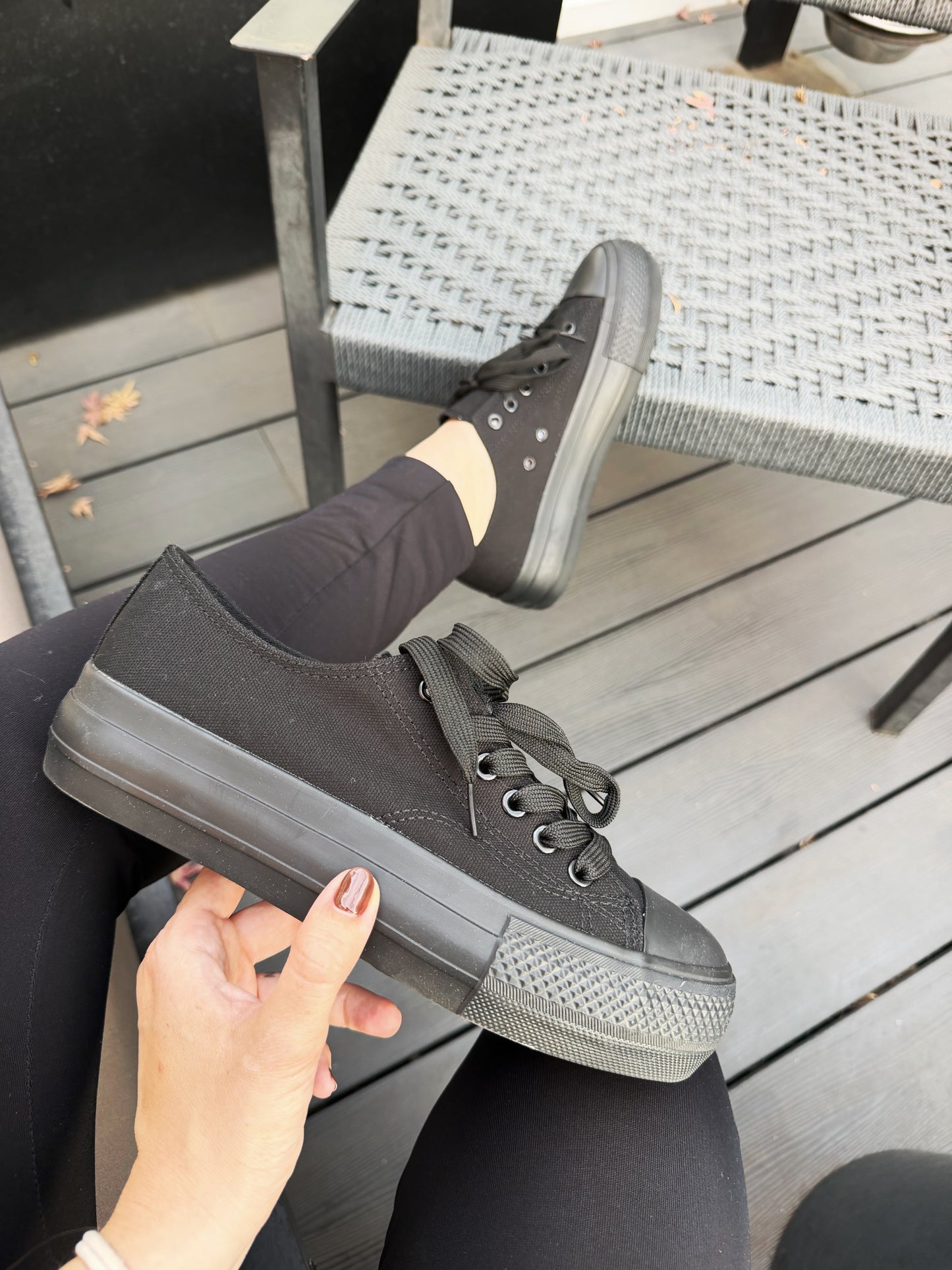 Zapatillas Lona all black - 2J04-1a