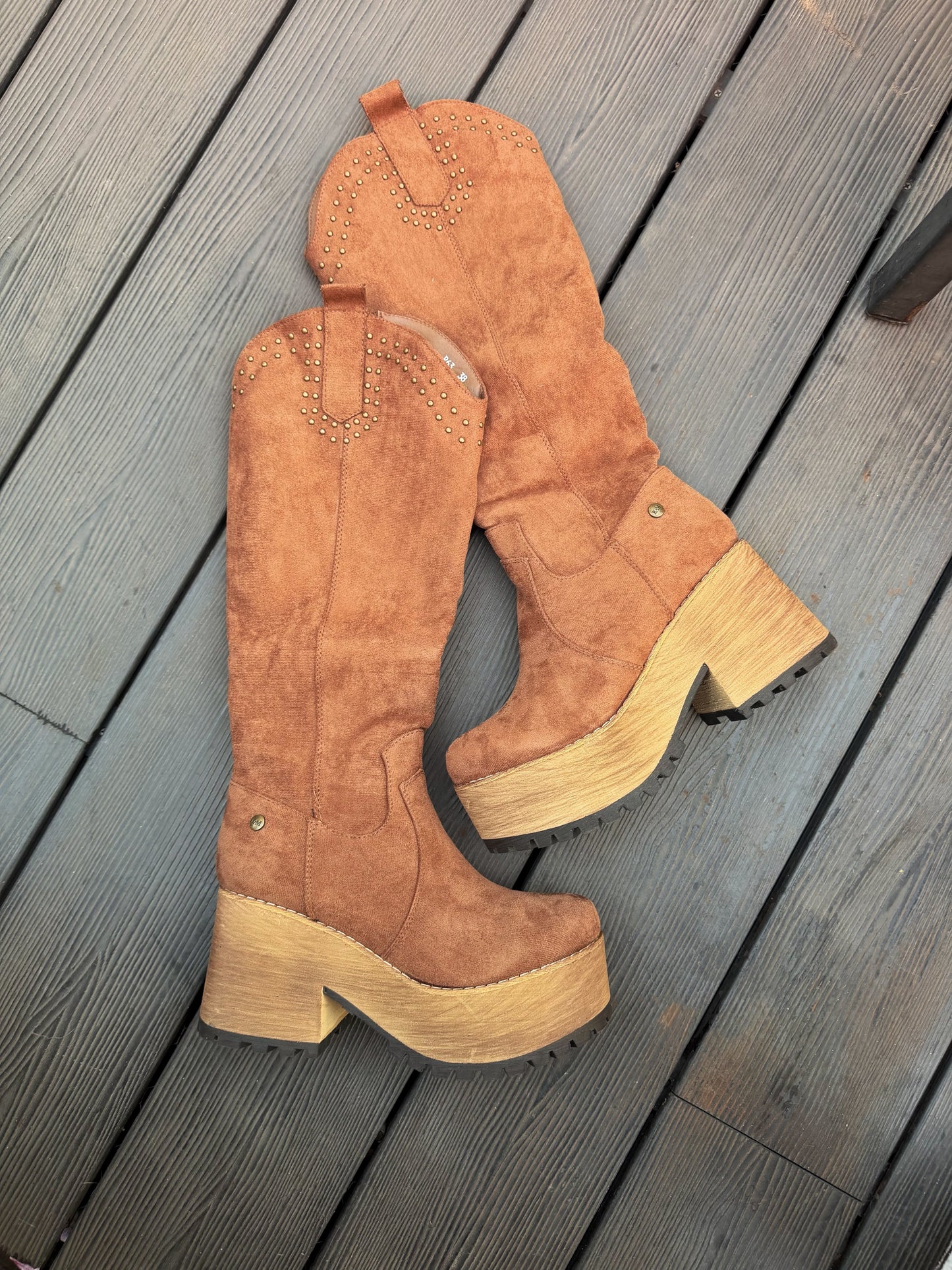 Bota larga R63 - Café