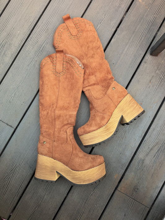 Bota larga R63 - Café