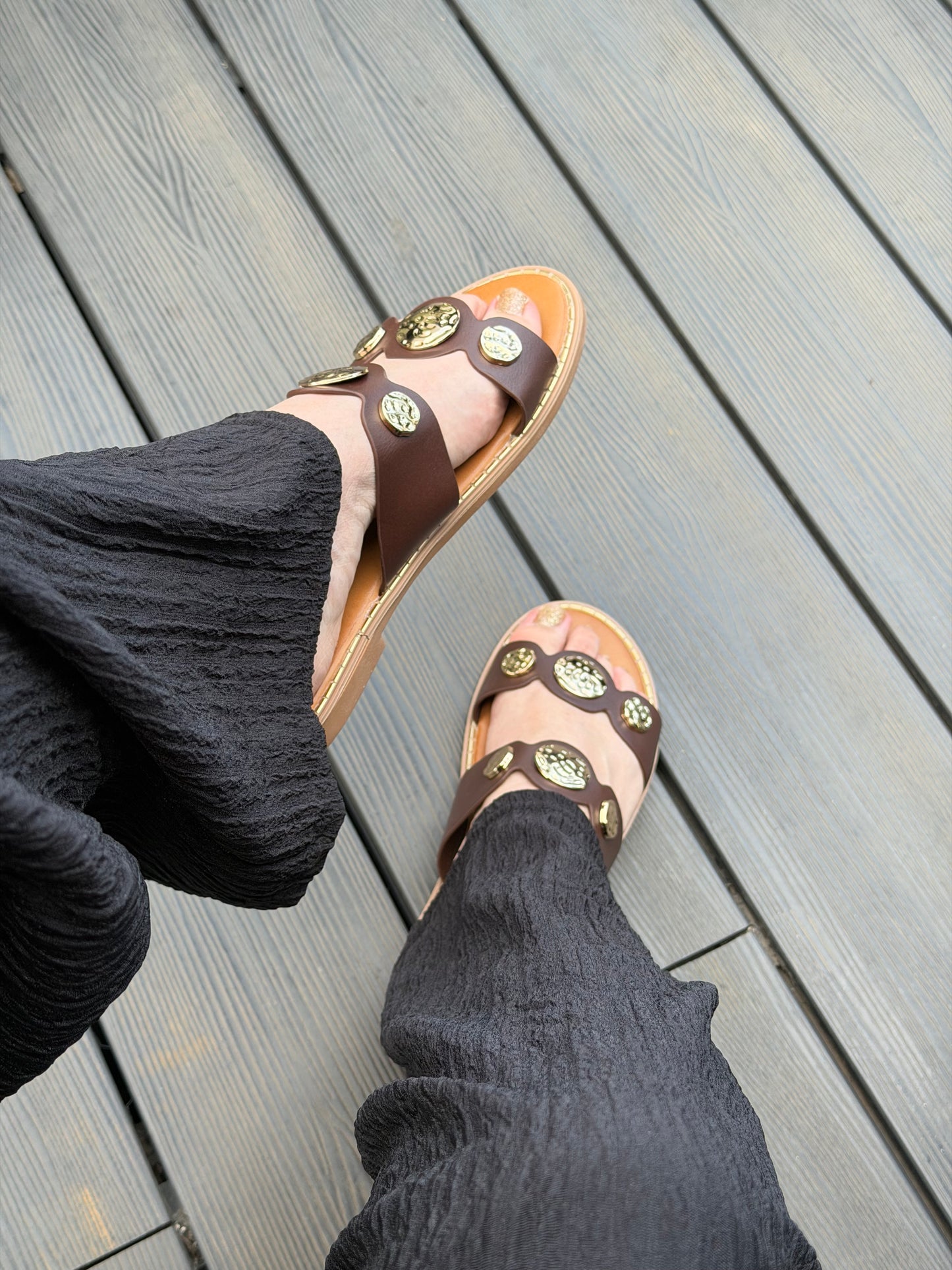 Sandalias G2521- Cafe