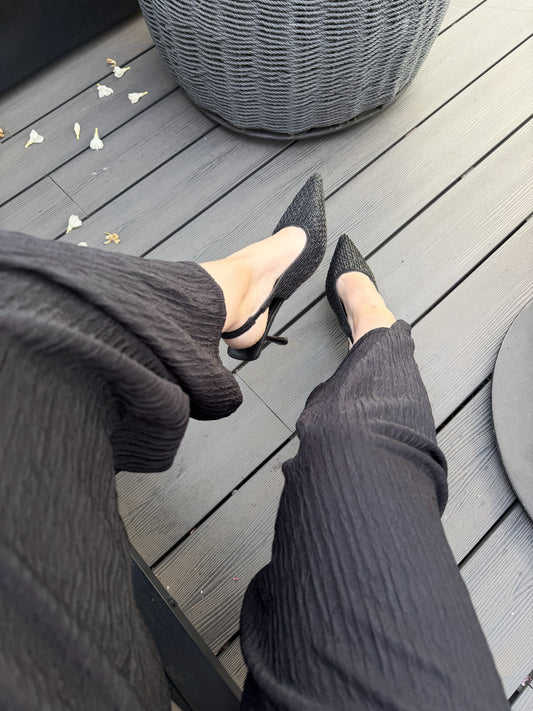 Puntillas brillos SLO28 - Negra