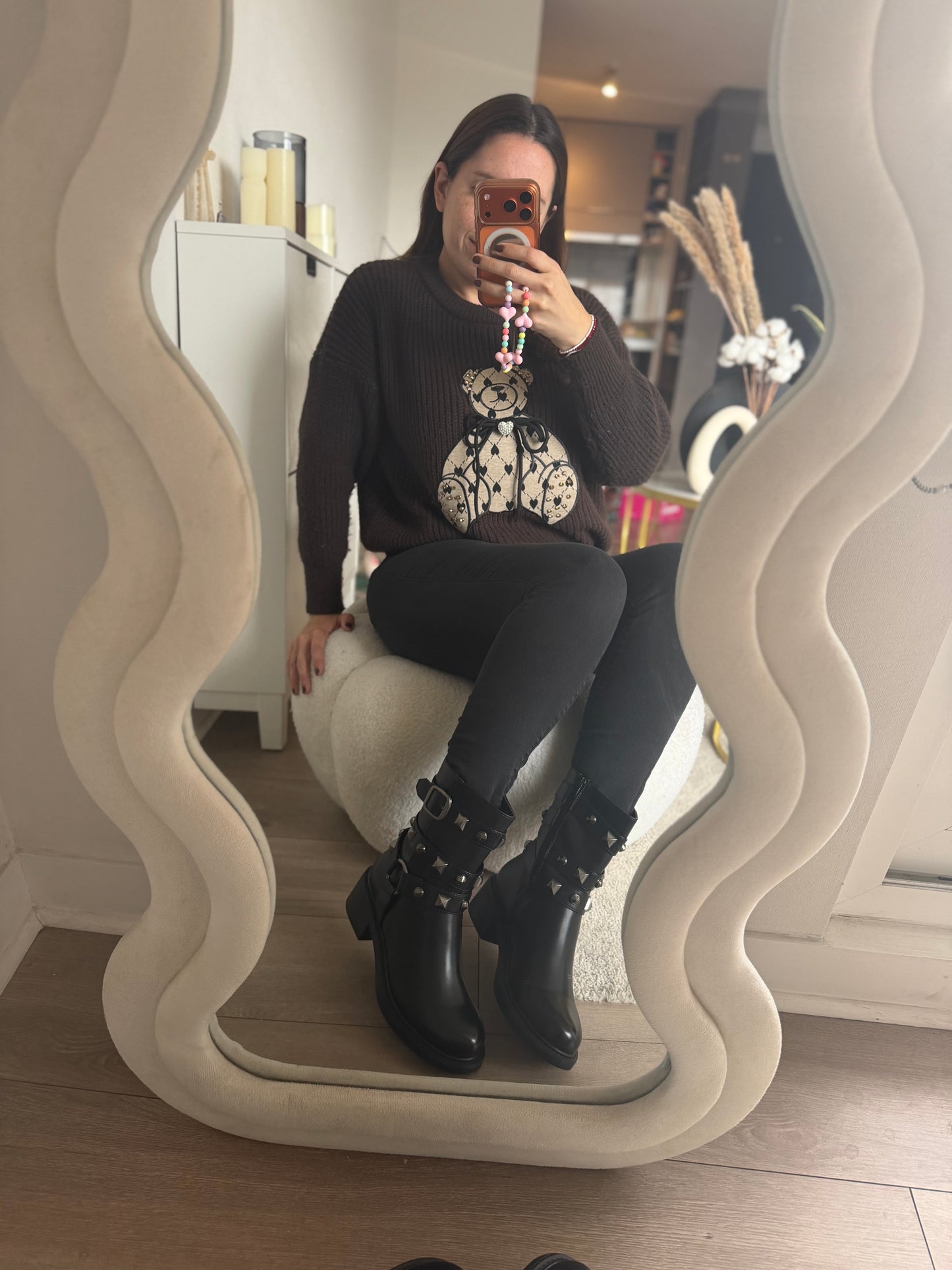 Botas tachas - Negra