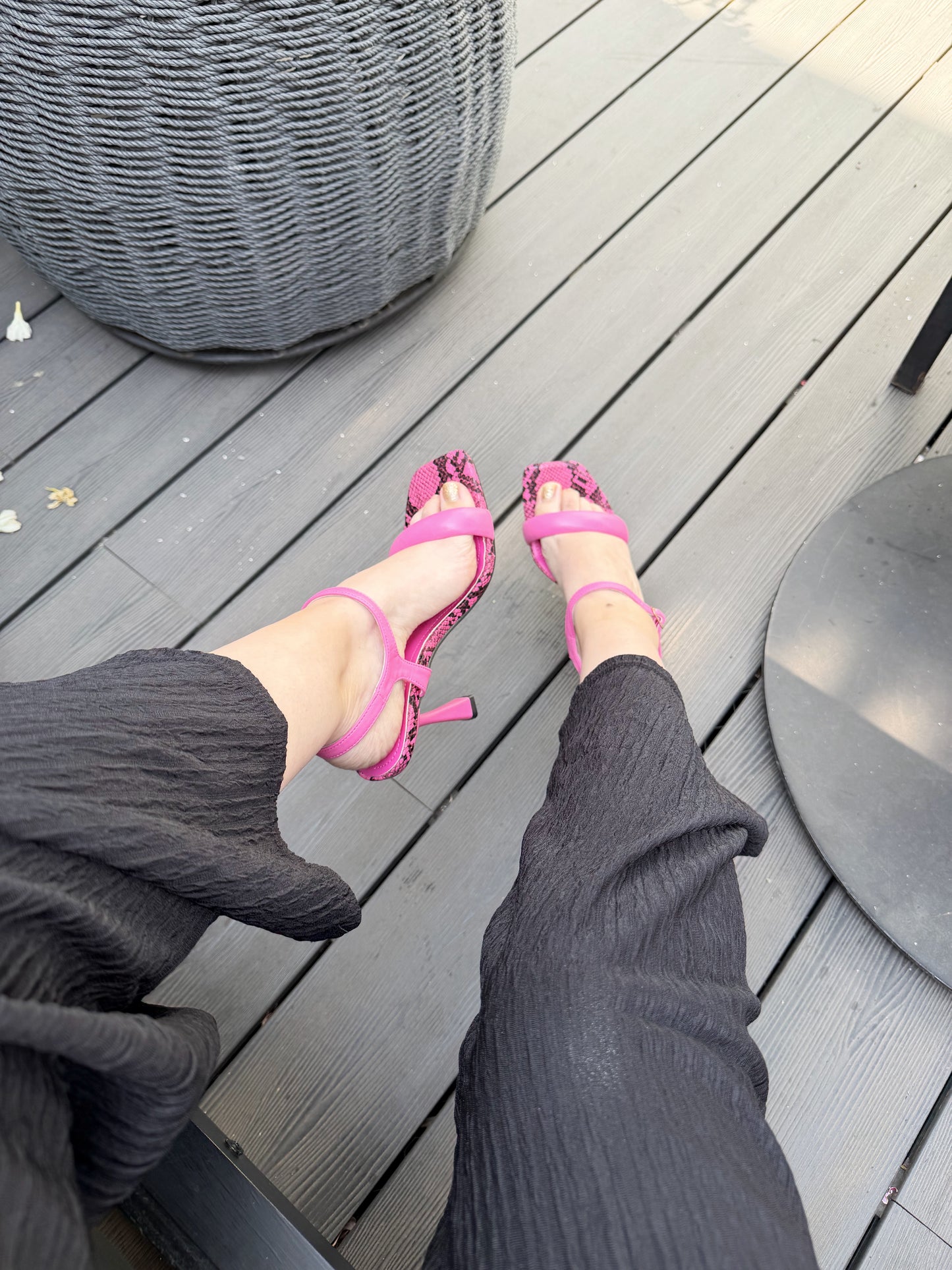 Sandalia serpiente ZD-66- Fucsia