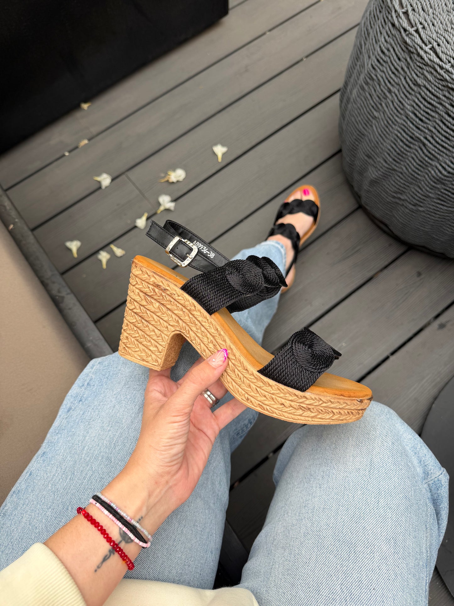 Sandalia A89936- Negro