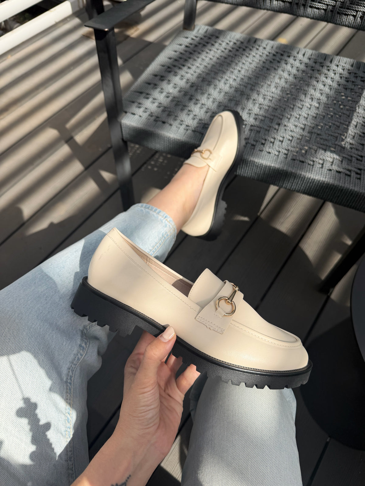 Mocasines charol 3G19 - Beige