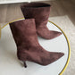 Botas T46 baby taco 4 cm - Chocolate