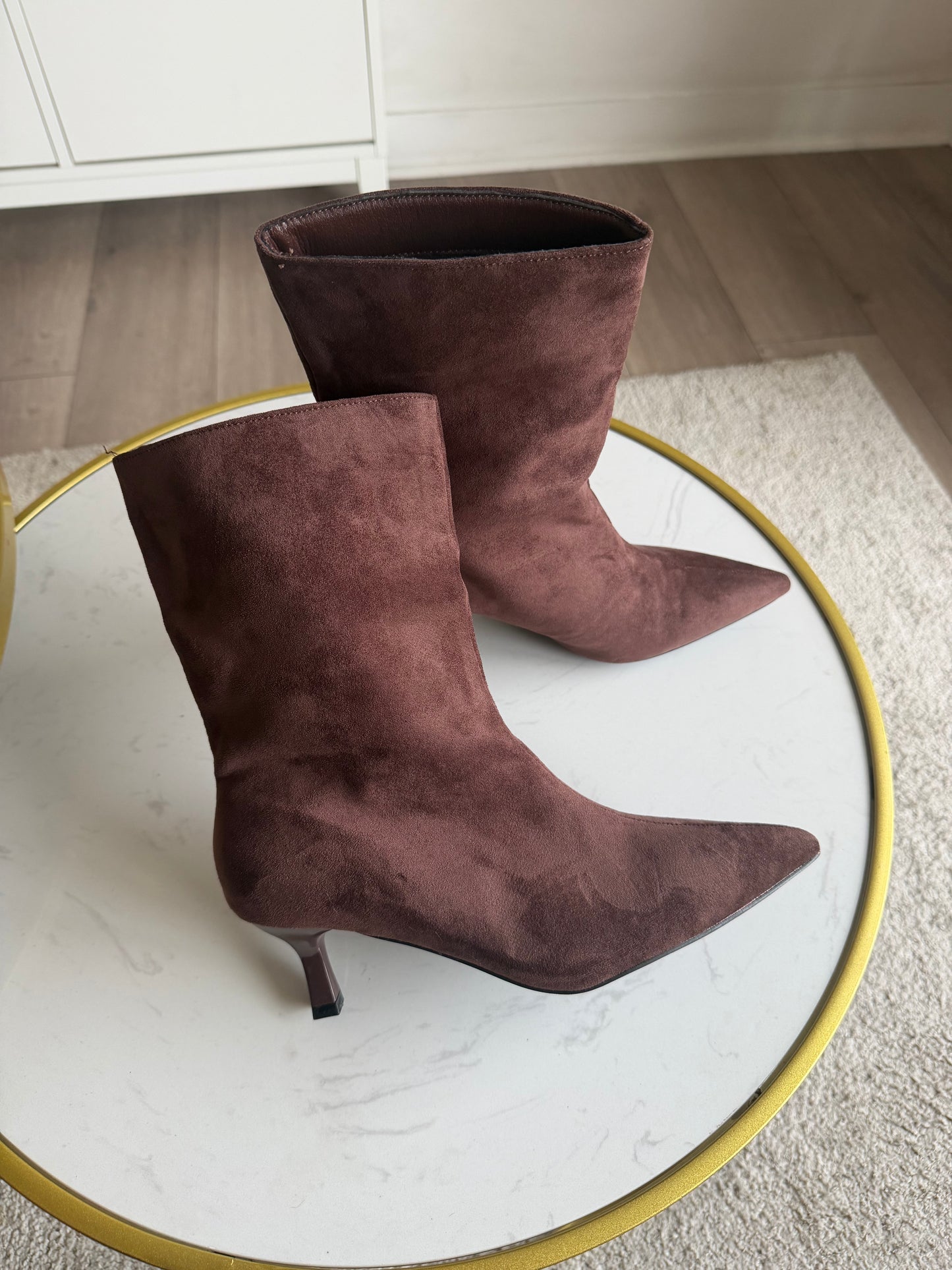 Botas T46 baby taco 4 cm - Chocolate