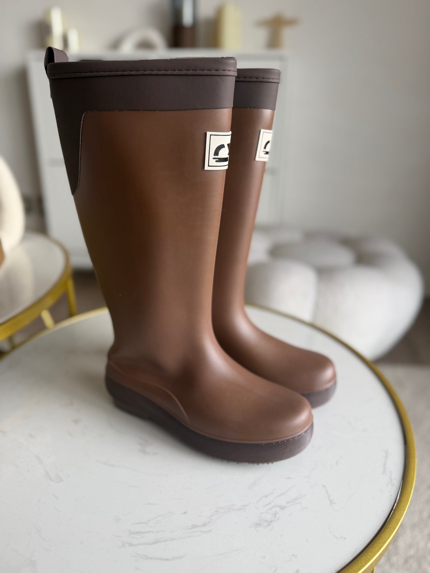 Botas de agua largas - chocolate