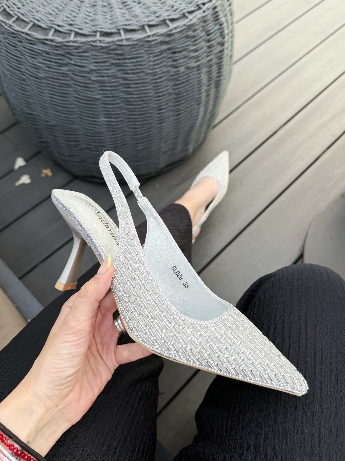 Puntillas brillo SLO28 - PLATEADO