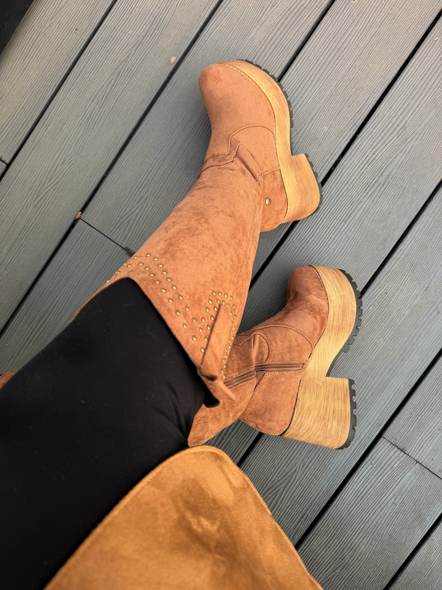 Bota larga R63 - Café