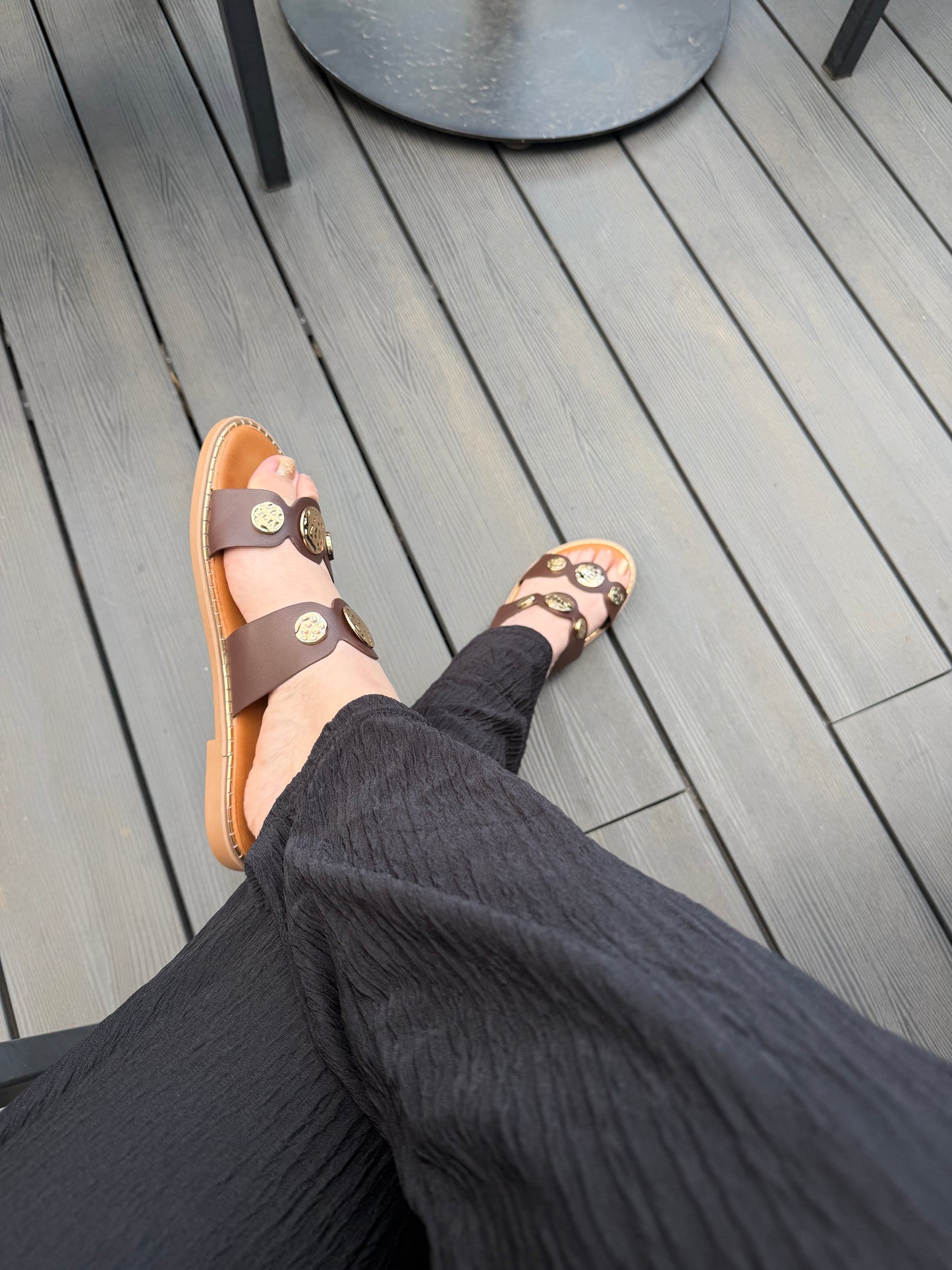 Sandalias G2521- Cafe