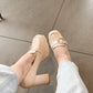 Mocasines Beige hebilla -W118