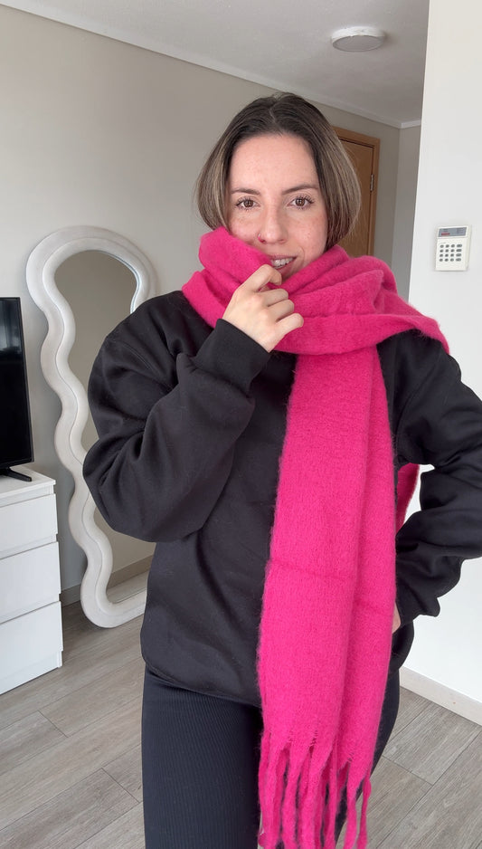 MAXI Bufanda fucsia