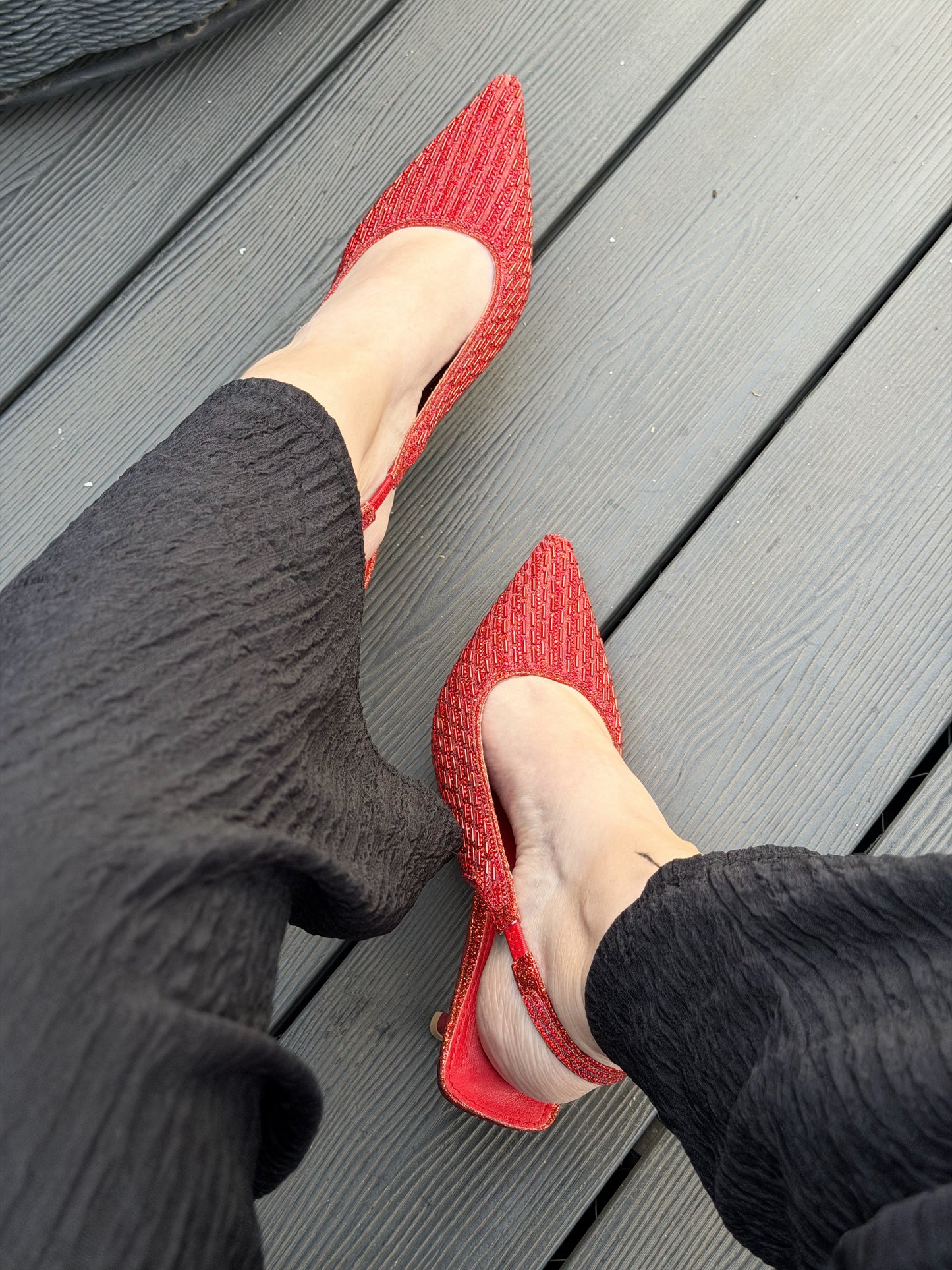 Puntillas brillo SLO28- Roja