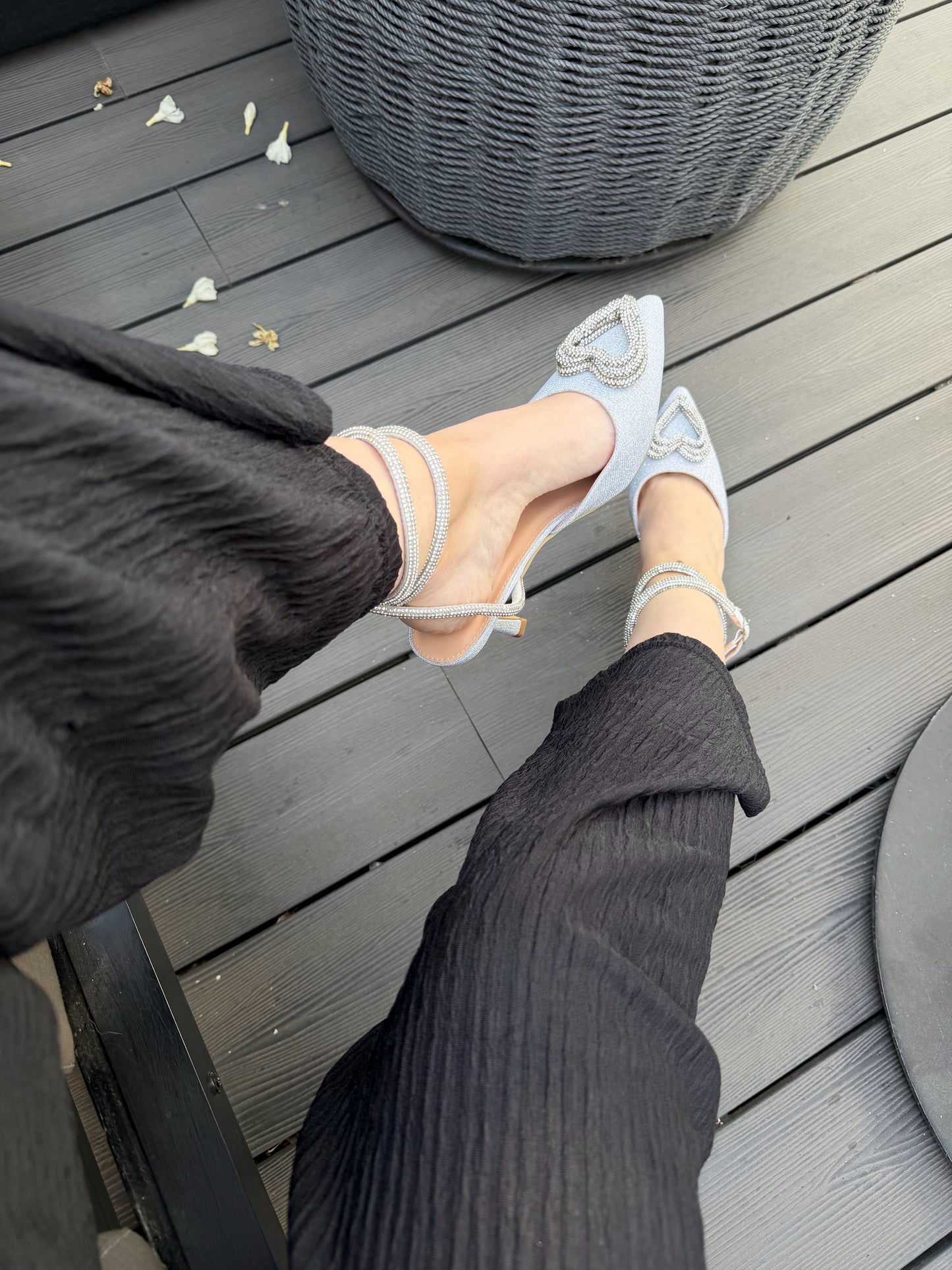 Puntilla corazón KV-134 - Plateado