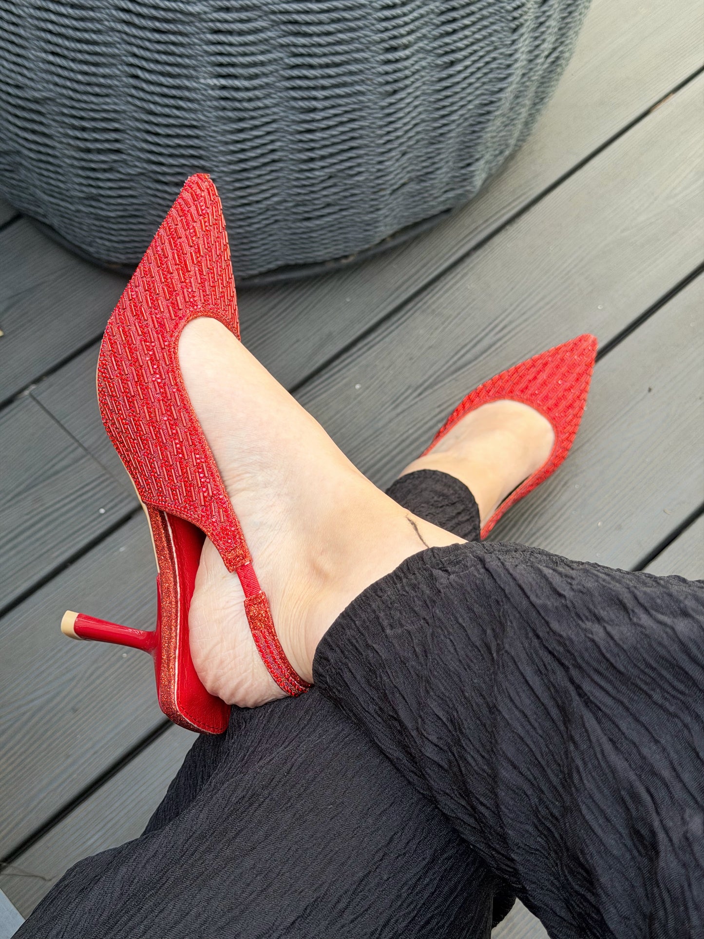 Puntillas brillo SLO28- Roja