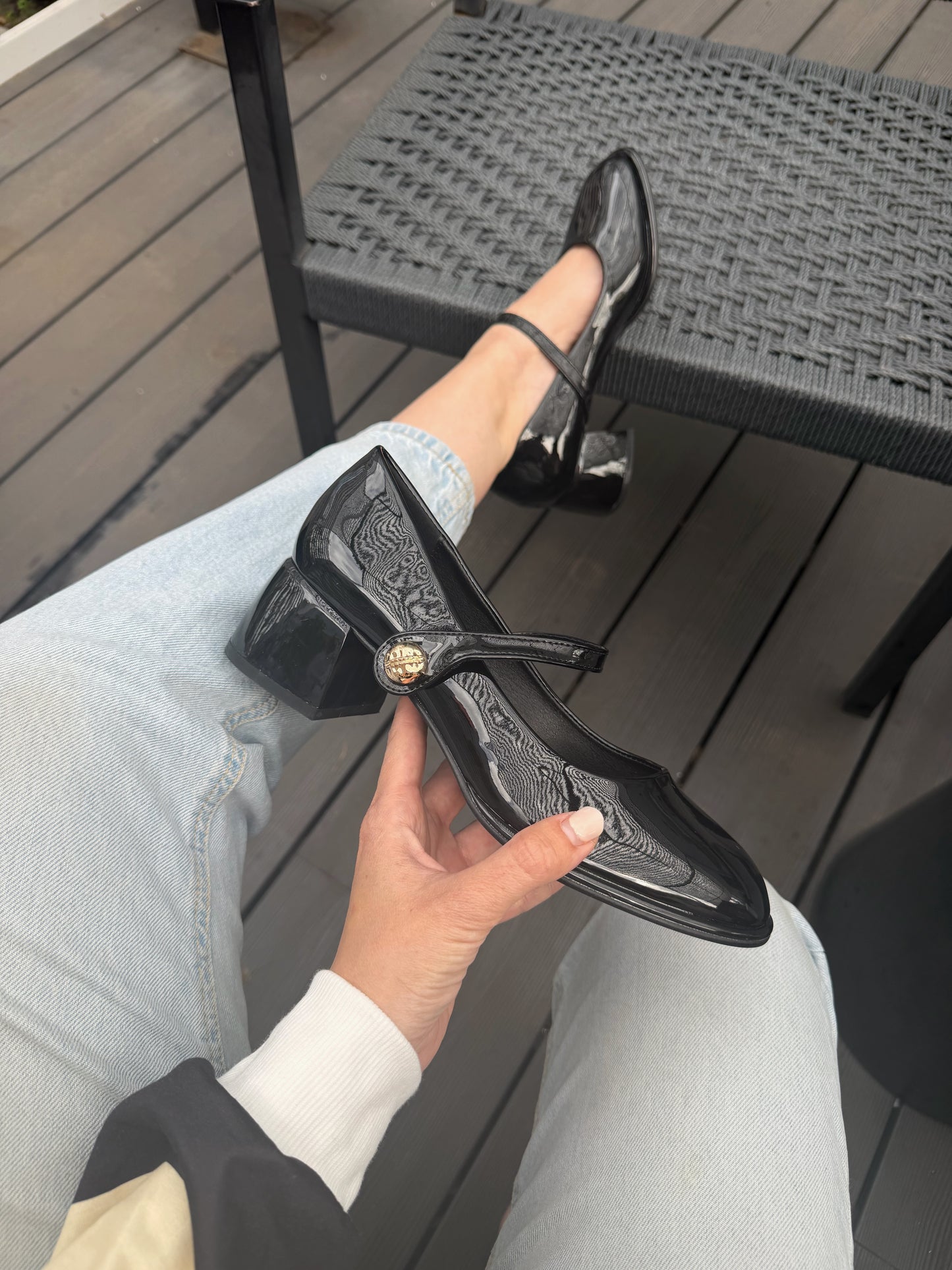 Mocasines broche 5x03 - Negro