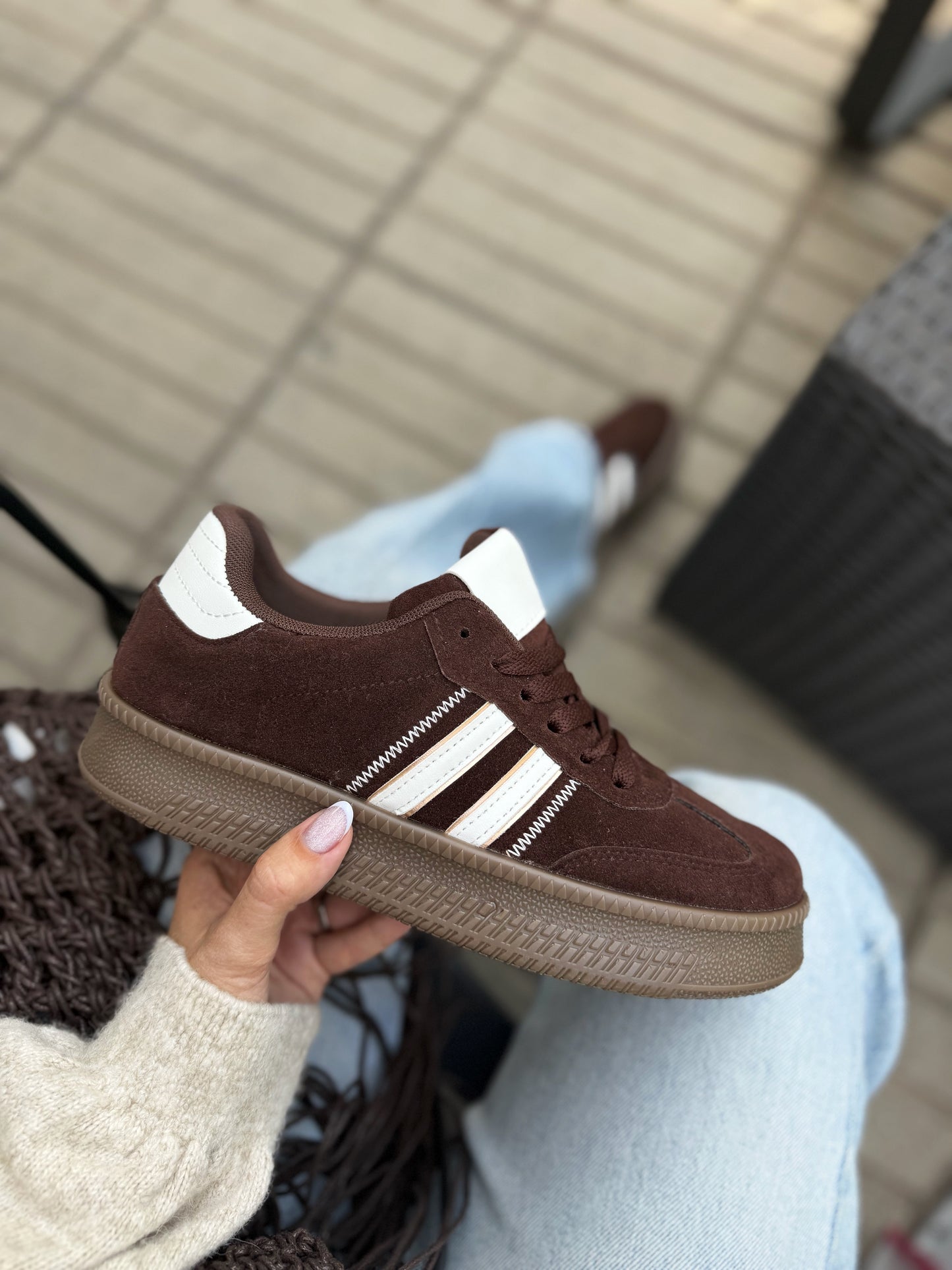 Zapatillas estilo Samba GB685 - Chocolate