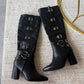 Botas largas tachas