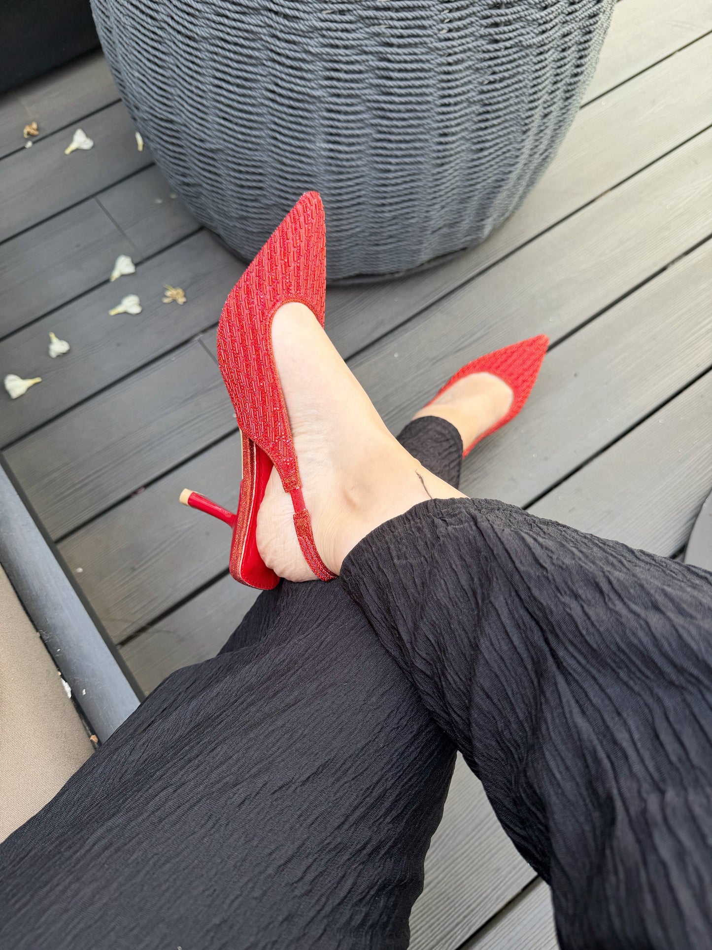 Puntillas brillo SLO28- Roja