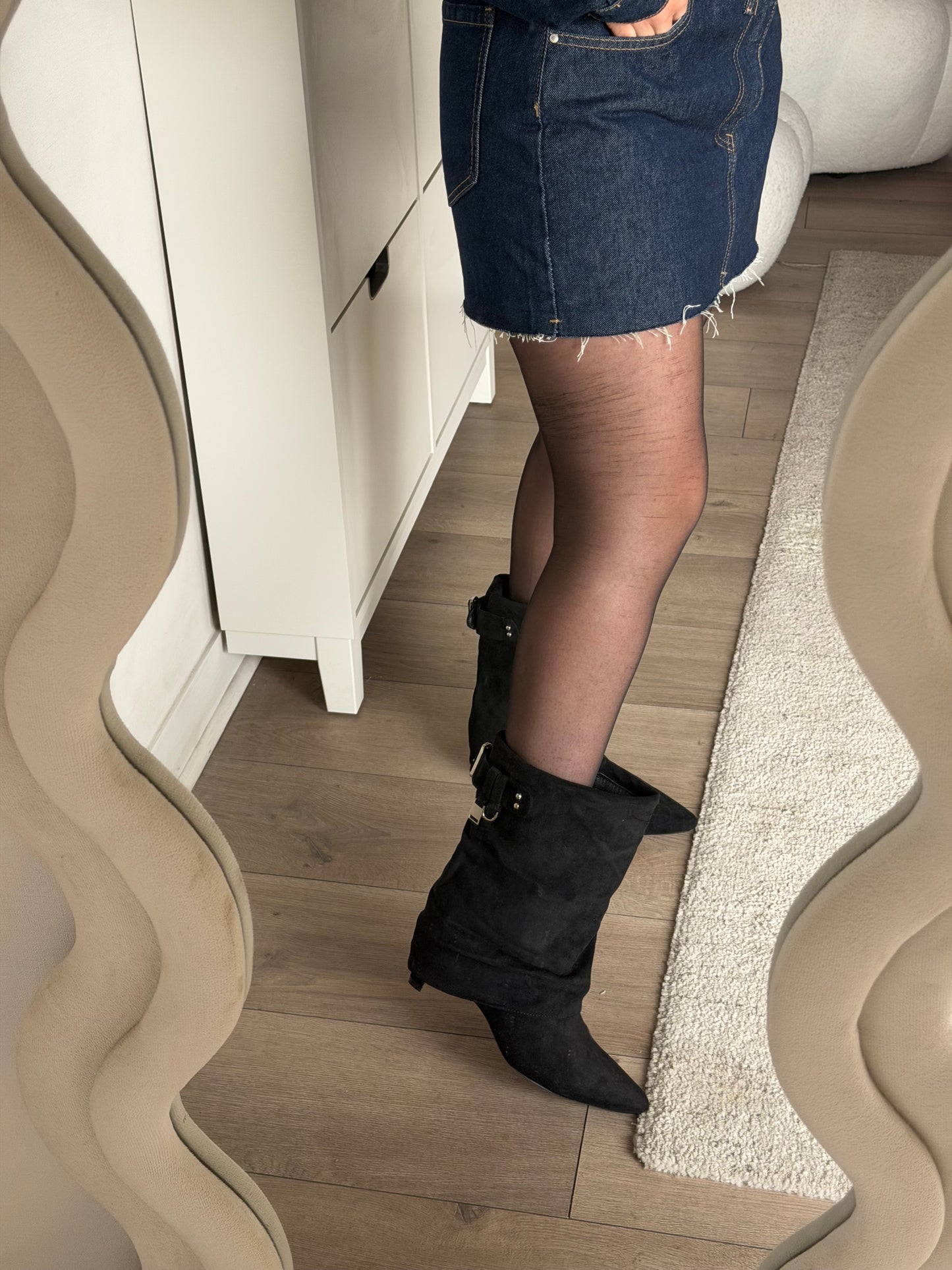 Botas baby taco - 2703 Negras