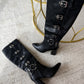 Botas largas tachas