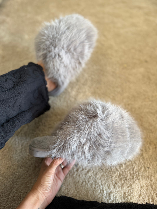 Pantuflas PUFFIE gris