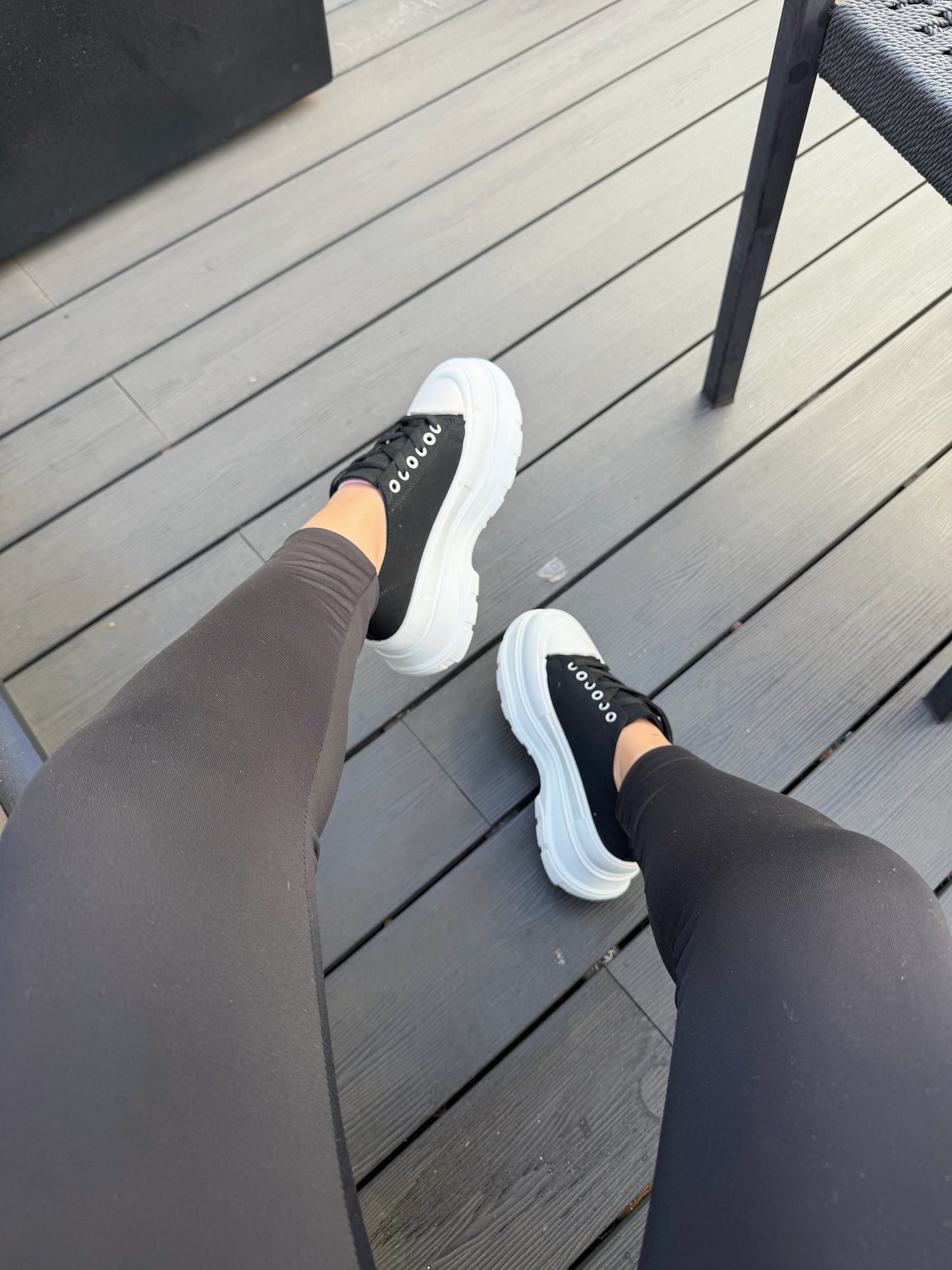 Zapatilla estilo converse 3F02 - Negra